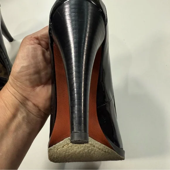 Sam Edelman Black Patent Leather Heels Women’s 9M - Picture 11 of 16